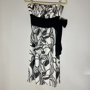 Strapless Floral Dress